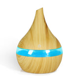 Air Humidifiers 300ML Mini USB Ultrasonic Electric Aroma Diffuser Mist Wood Grain Oil Aromatherapy 7 Color Light for Home Office