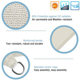 Sun Shade Sail With Mounting Ropes Sun Protection Water Resistant Shade Dispenser UV Protection For Garden Balcony