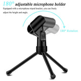 Condenser Microphone Professional Recording Microphone with Tripod Stand for Broadcasting,Chat,Video Conference,YouTube