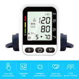 LCD Digital Sphygmomanometer Electronic Blood Pressure Monitor Arm Automatic Blood Pressure Monitor Pulse Heart Beat Rate Meter