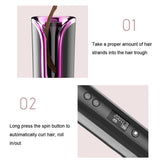USB Charging Hand-held Dry Wet Automatic Hair Curler Curling Iron Curls Waves Four Levels Curly Rotating Curling Wave Styer