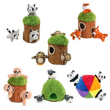 13ME 4 Pieces/Set Fun Burrow Dog Toy Creaking Soft Plush Animal Toy Press to Sound Dog Toy Pet Anxiety Relief Calming Aid Toy