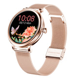 Smart Watch NY33 Fashion Female Smartwatch Stainless Steel Heart Rate Monitor Fitness Tracker Sport For Ladies Girls Women