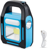 1 Pack 3 IN 1 Solar USB Rechargeable Brightest COB LED Camping Lantern,  Waterproof Emergency Flashlight LED Light