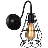 Vintage Led Wall Light Retro Loft Industrial Wall Lamp Black E27 Iron Simple lampshade Cage Guard Sconce Indoor Lighting Fixture