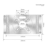 235x120x8mm Aluminum Alloy Router Table Insert Plate Trimming Machine Flip Board With 4 Insert Rings Universal Trimmer Woodwork