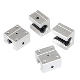 4Pcs 12Mm/0.47Inch SBR12UU Aluminum Open Linear Router Motion Bearing Solide Block Unit XYZ CNC SBR Series
