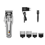 Kemei Professional Hair Clipper Barber Cutters Electric Cordless Hair Trimmer Gold All Metal Hair Cutting Machines KM-1986