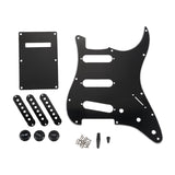 Set Of 3 Ply Black 11 Hole Sss Guitar Pickguard Strat Back Plate Pickup Covers Knobs Guitarra Tips Guitar Parts &amp; Acces
