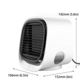 Mini USB Air Conditioner Air Cooler Fan Desktop Air Cooling Fan Humidifier Purifier For Office Bedroom With 7 Colors Light