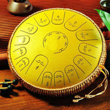 steel Tongue Drum 15 Note 14 Inches Tank Drum, Percussion Handpan Drum for Yoga Meditation Entertainment Musical Education Black