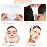 Microcurrent Facial Lifting Device LED Photon Red Blue Light Therapy Face Massager Vibration Slimming Chin V-Line Up Lift Belt