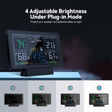 Weather Station Clocks Wireless Indoor Outdoor Thermometer Table Clock With Temperature And Humidity Snooze Alarm Clock