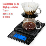 3kg/0.1g 5kg/0.1g Coffee Scale With Timer USB Charging Kitchen Scales LCD Digital Electronic Scale Baking Cooking Weighing Tools
