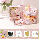 DIY Doll House Wooden Doll Houses Miniature Dollhouse Furniture Kit Toys Casa for Children Christmas Gift  L026