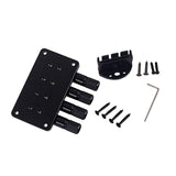 4 String Bass Guitar Bridge Headless Tailpiece with String Locks and Screws for Guitar Bass