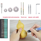 Electric Micro-Engraving Pen USB Rechargeable Engraving Machine With 36 Bits, Portable Mini Engraving Tool