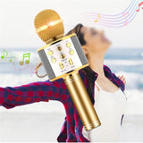 Portable Bluetooth Karaoke Singing Microphone Wireless Handheld Smartpnone Speaker Mic for Home KTV Outdoor Party