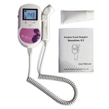 Doppler Baby Heart Rate Monitor Pocket Doppler 3.0MHz Fetal Doppler Ultrasound Baby Heartbeat Detector Home Pregnant