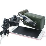 High Power Portable Hand Crank Phone Charger 30W/0-28V Metal Emergency Dynamo Generator