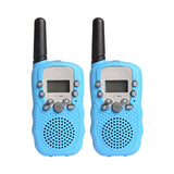 Blue Children's walkie-talkie T-3 mini walkie-talkie UHF 462.550-467.7125MHz two-way radio 0.5W 22CH children's toy LCD monitor