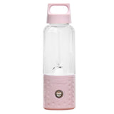 2Set 500ML 4000Mah Portable Smoothie Blender Mini USB Mixer Electric Juicer Charging Vitamer Fruit Juicer Pink &amp; White
