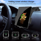 15W fast charging car Qi wireless charger folding screen mobile phone holder for Samsung Galaxy Z folding 3 2 iPhone 13 12 Max