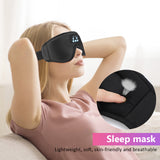 Foldable 3D Wireless Music Eye Mask Shading Breathable Assist Sleep Aid Headphones Device Soft Elastic for Side Sleeper Travel