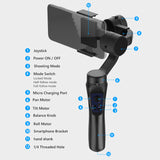 GIAUSA H4 3 Axis Gimbal Stabilizer for Selfie Stick Tripod for Smartphone Gopro Live Vlog Phone Camera Video Record Handheld