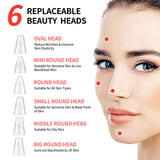 Ultrasonic Skin Scrubber Heating Blackhead Remover Vacuum Acne Pore Cleaner Facial Cleansing Brush Electric Skin Peeling Machine