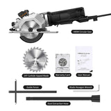 Circular Saw 4.8 Amp 4-1/2 Inch 3500RPM Compact Electric Circular Saws with Laser Cutting Guide for Wood Tile&amp;Plastic Cuts