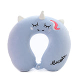 Kids Travel Neck Pillow Unicorn Memory Foam Pillow with Snap U-Shaped Airplane Car Flight Head Neck Support Pillow