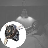 Camping Fan Solar Tent Fan USB Rechargeable Battery Operated Fan With LED Lamp For Home Travel Indoors Camping