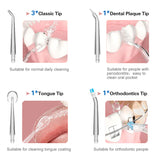 Oral Irrigator 3 Modes USB Rechargeable Water Flosser Portable Dental Water Jet 220ML Water Tank Waterproof Teeth Cleaner