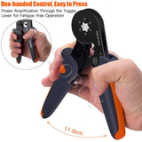 HSC8 6-4A/6-6 Crimping Pliers &amp; Terminals Set Tube Bootlace VE&amp;TE Terminals Hand Tools Electrician Crimper 0.06-10mm2 28-7AWG