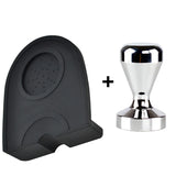 51Mm Coffee Tamper Mat Silicone Rubber Tampering Corner Mat Coffee Maker &amp; Coffee Knocker Box Non-Slip Coffee Grinding Trash Can