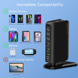 6 Port USB Hub Desktop Wall 96W Charger Power Adapter,for All iPad, iPhone 13 /12/11 Max Mini, Pixel Samsung Galaxy