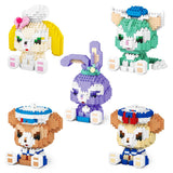 Cartoon Animals Micro Blocks Mini Building Bricks DIY 3D Model Toys Miniature Blocks Kids Gift