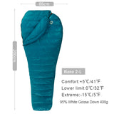 Ultra-Light Adult Outdoor Camping Down Sleeping Bag Nylon Mummy Three Season Goose Down Sleeping Bag