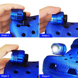 2PCS Headlights for Croc Waterproof Mount Croc Shoes LED Lights Decoration Accessories For Croc Footlight Hiking Camping Outdoor
