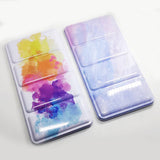 48 Grids Color Palette Painting Storage Iron Tins Paint Tray Box with Half Pans and Full Pans For Watercolor/Oil/ Acrylic Paints