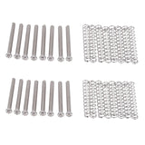 16 Pcs M3x30MM Electric Guitar Humbucker Pickup Adjust Height Screw and Springs - Silver