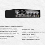 Professional Audio Interface Sound Card With Monitor Electric Guitar Live Recording Audio Extractor For Studio Singing Q24