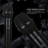 TW-300 UHF High-Fidelity Wireless One with Two Microphones One Key FM Dual Wireless Receiver LED Display-US PLUG