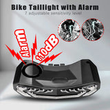 Bike Alarm Rear Tail Light With Turn Signal Wireless Waterproof Remote Control USB Bicycle Taillight Warning Brake Light