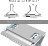Vertical Laptop Stand Aluminum Laptop Holder Desktop Stand Width Adjustable Dock