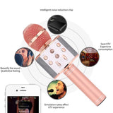 WS858 Bluetooth-compatible Wireless Microphone Home Karaoke Microphones Speaker Handheld Music Player Singing Recorder KTV
