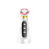 Micro-current Beauty Instrument Facial Lifting Anti Wrinkle Ultrasonic Introducer EMS Red Color Light Skin Tightening Machine