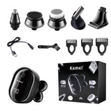 6in1 Face cleaning men's electric shaver rechargeable electric razor for men beard face dry or wet bald shaving machine li-ion