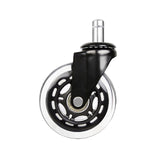 5PCS Office Chair Caster Wheels 3 Inch Swivel Rubber Caster Wheels Replacement Soft Safe Rollers Furniture Hardware